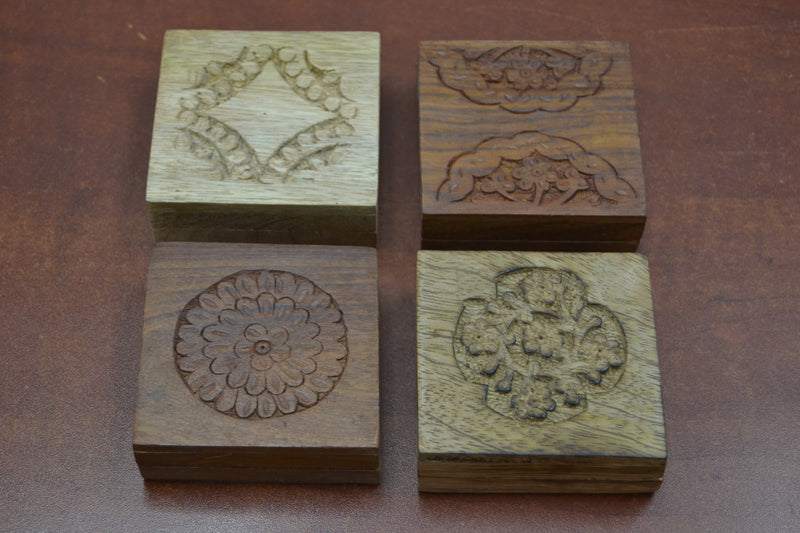 4 Pcs Set Handmade Storage Keepsake Wood Boxes