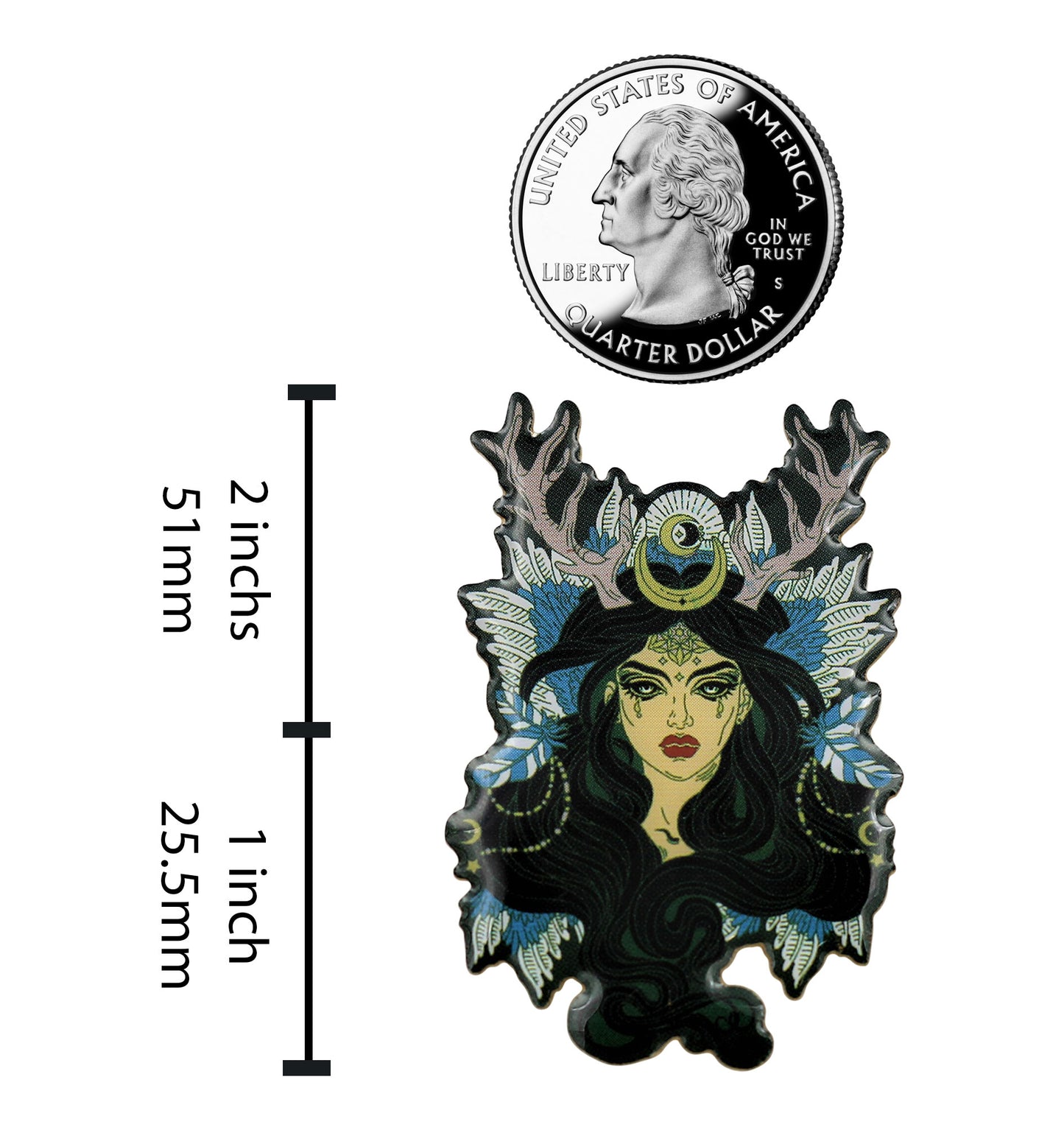 Enchantress Sorceress Wiccan Druid Witchy Enamel Pin