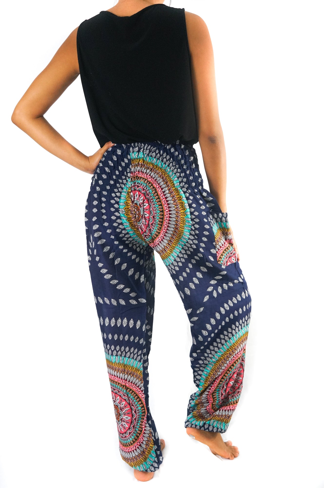 Blue SWIRL Women Boho & Hippie Harem Pants