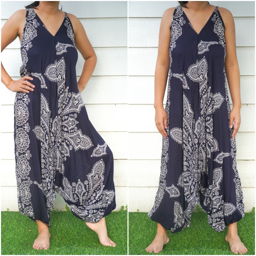 Blue Butterfly Boho Hippie Jumpsuits