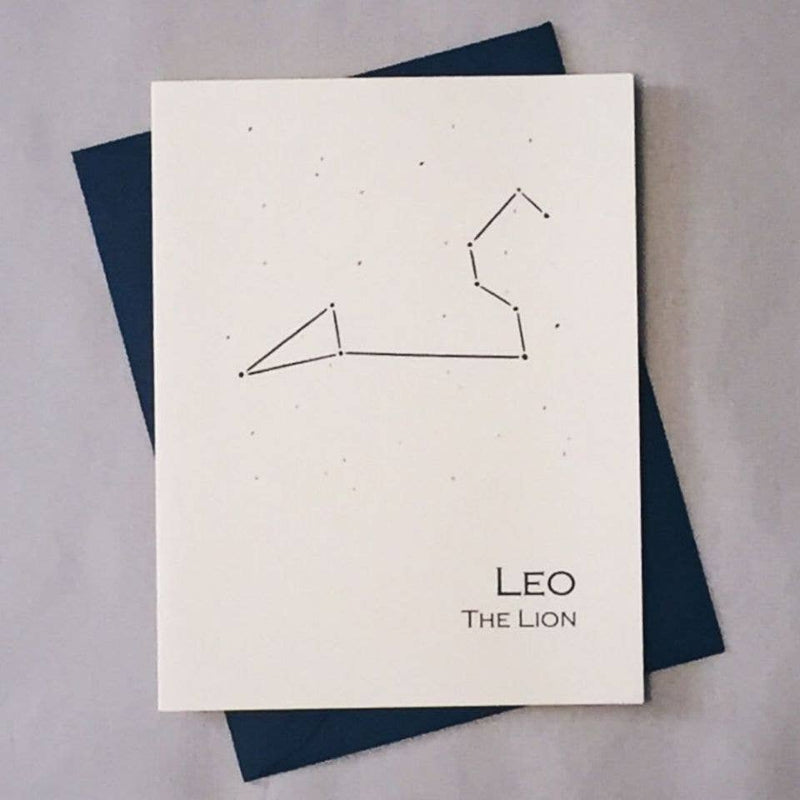 Leo Constellation Zodiac Sign Birthday Card