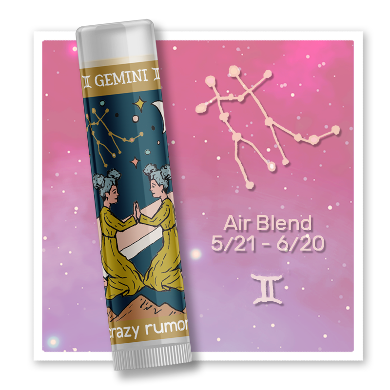 Gemini Lip Balm - Zodiac - Constellation - 100% Natural + Vegan