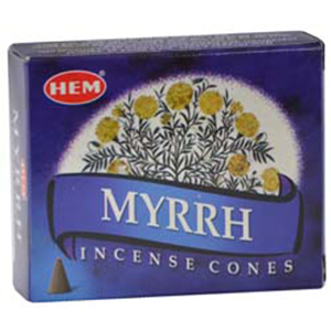 Myrrh HEM Incense Cones 10 pack - Wiccan Place