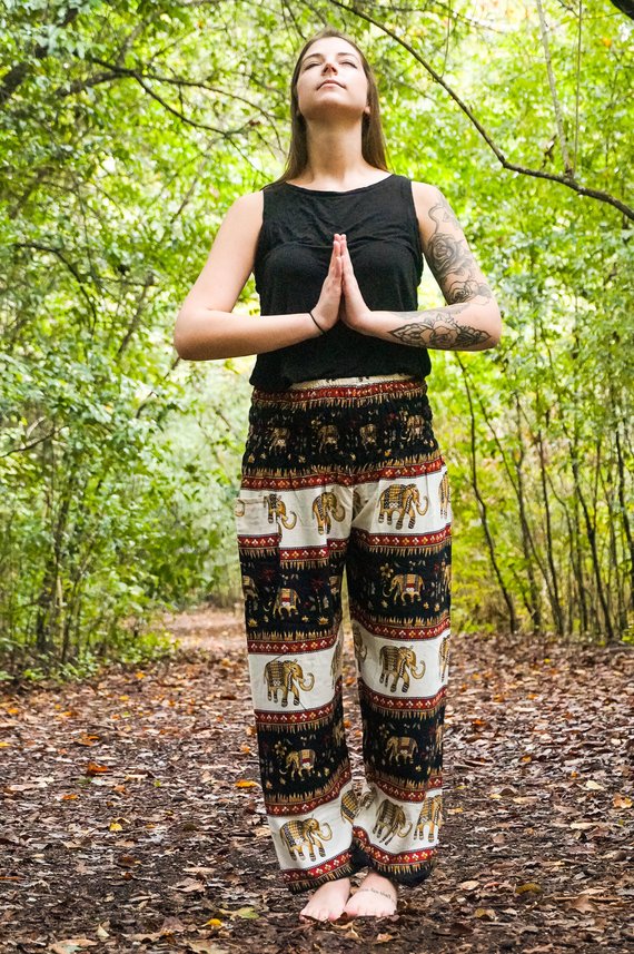 Black ELEPHANT Women Boho & Hippie Harem Pants