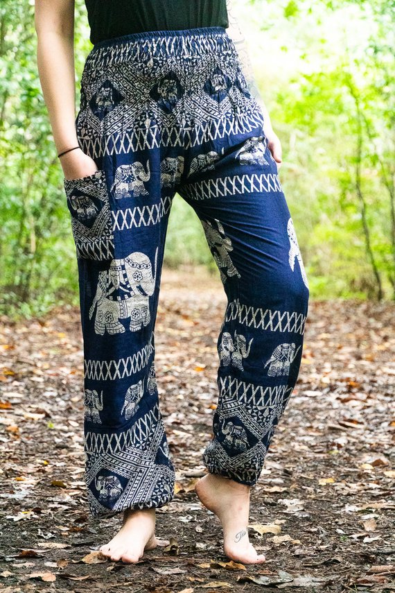 Blue Elephant Boho & Hippie Pants - Pants