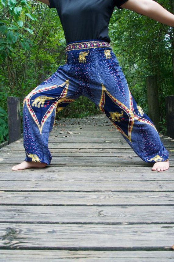 Blue ELEPHANT Women Boho & Hippie Harem Pants