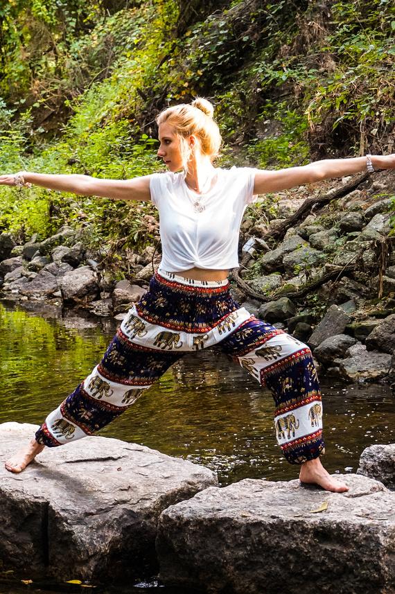 Blue ELEPHANT Women Boho & Hippie Harem Pants