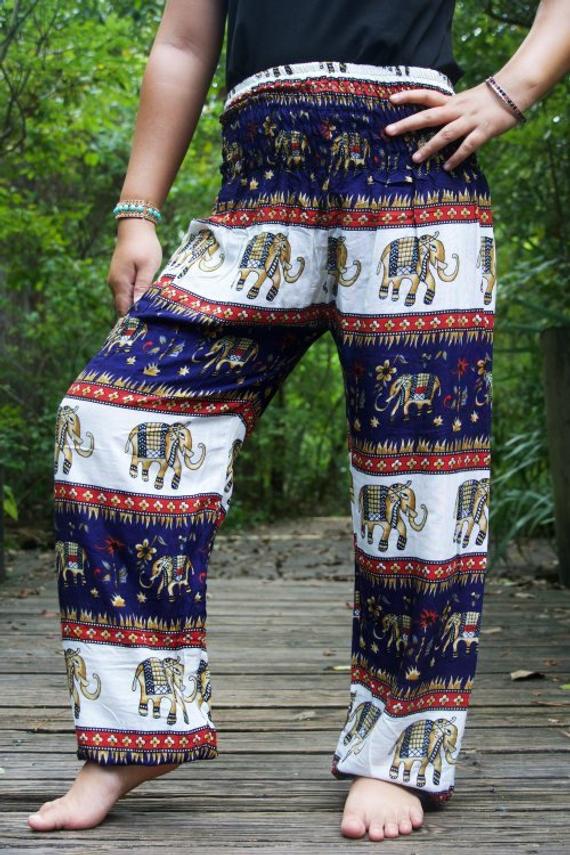 Blue ELEPHANT Women Boho & Hippie Harem Pants