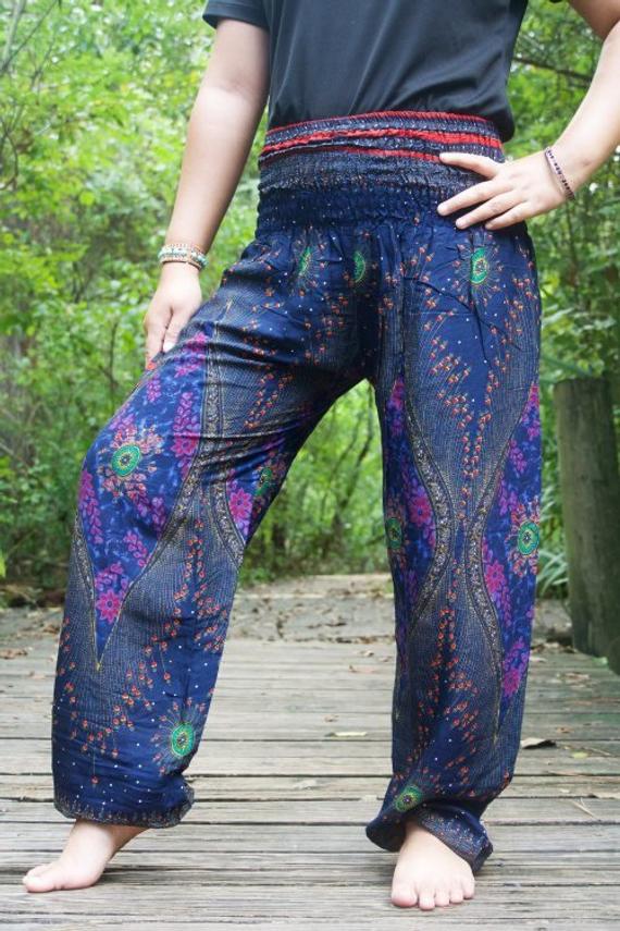 Blue PEACOCK Blue BWomen Boho & Hippie Harem Pants