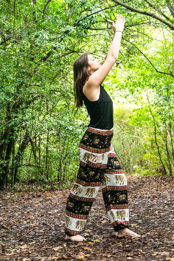 Black ELEPHANT Women Boho & Hippie Harem Pants