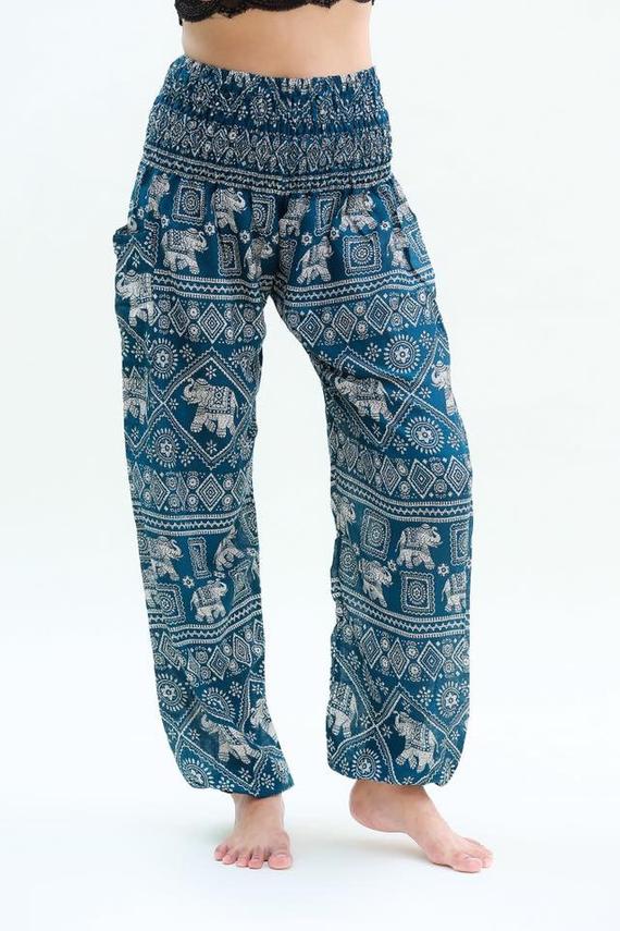 Teal ELEPHANT Women Boho & Hippie Harem Pants