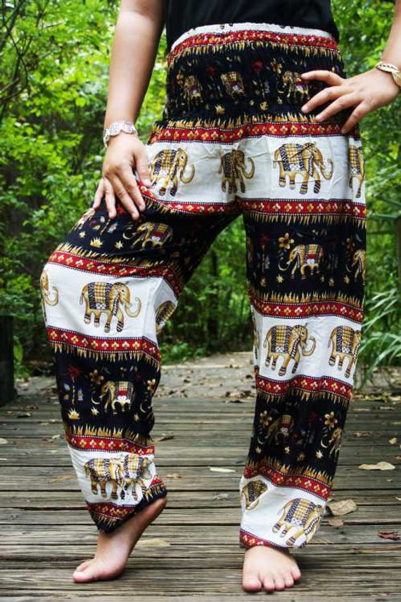 Black ELEPHANT Women Boho & Hippie Harem Pants