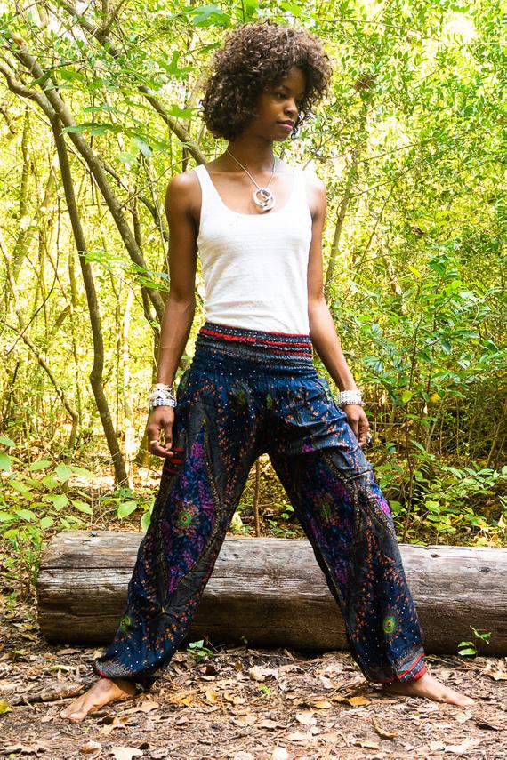 Blue PEACOCK Blue BWomen Boho & Hippie Harem Pants