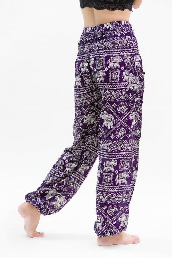 Purple Elephant Women Boho & Hippie Harem Pants