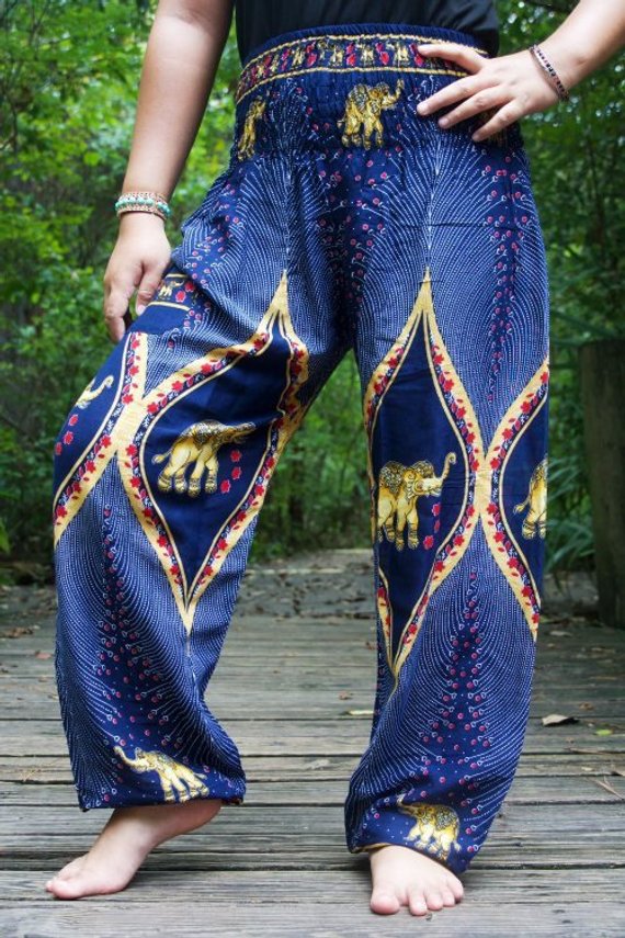 Blue ELEPHANT Women Boho & Hippie Harem Pants
