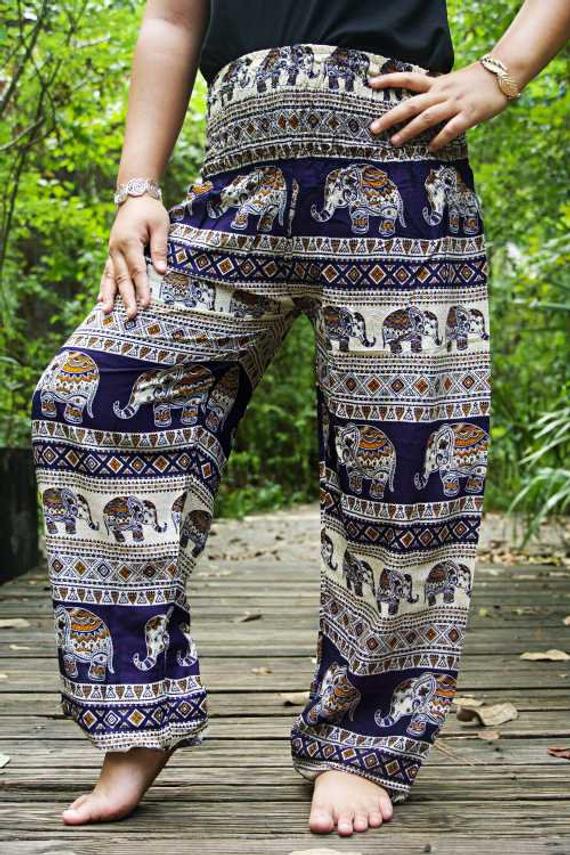 Dark Blue ELEPHANT Women Boho & Hippie Harem Pants