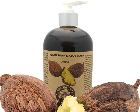 Organic Black Soap & Aloe Wash 8oz/240ml