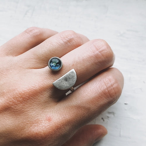Earth Rise Ring - Silver - Rings