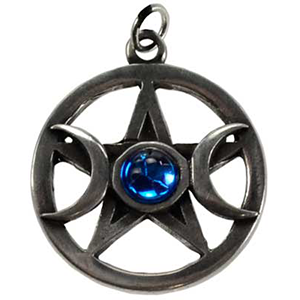 Pentagram & Moons Necklace - Wiccan Place