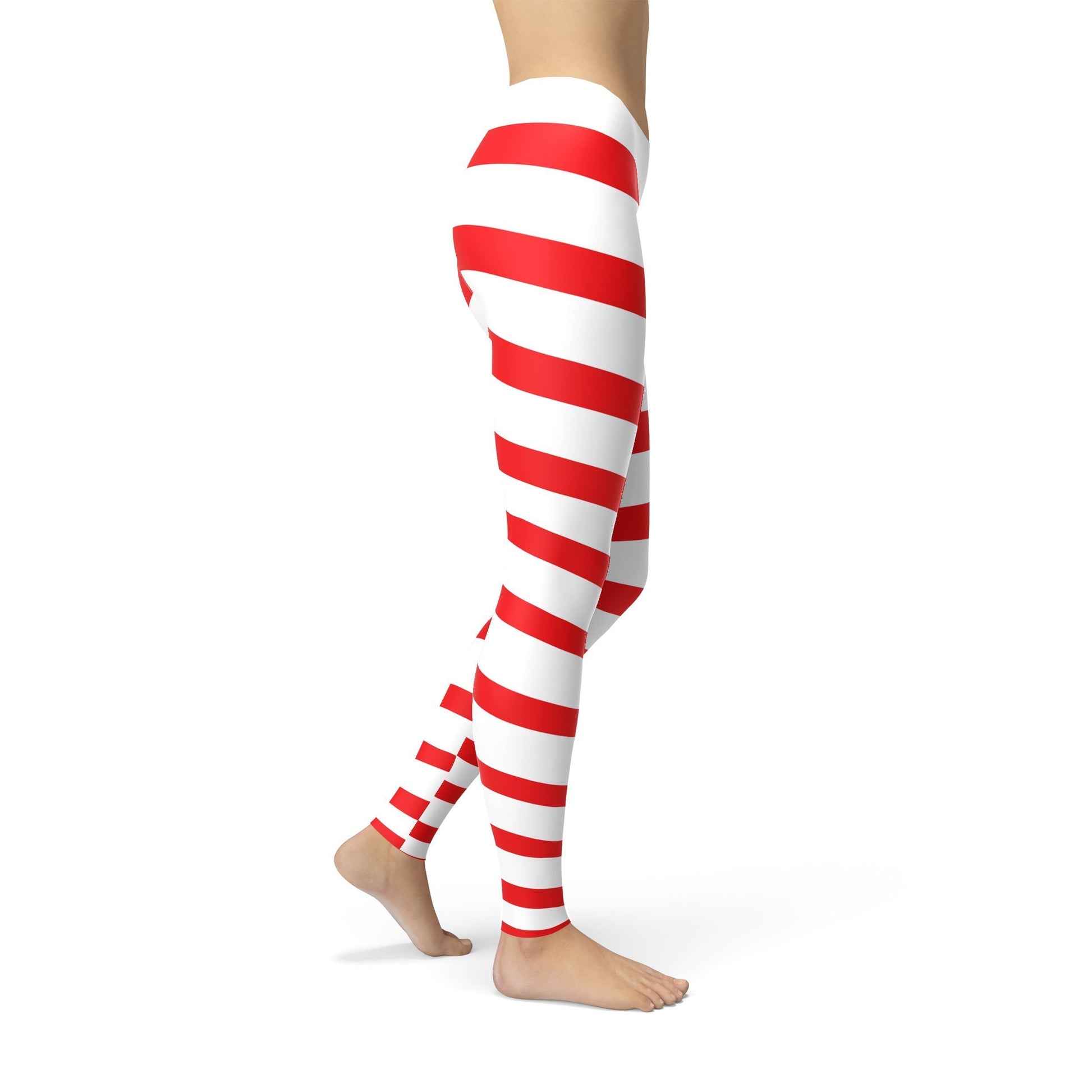 Red Candy Cane Leggings