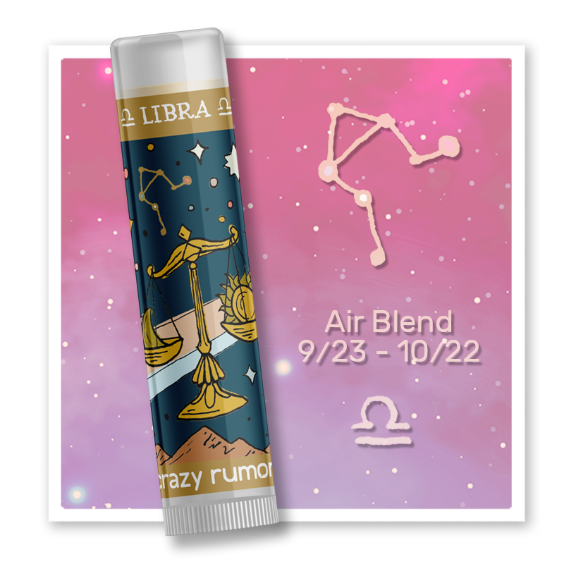 Libra Lip Balm - Zodiac - Constellation - 100% Natural + Vegan