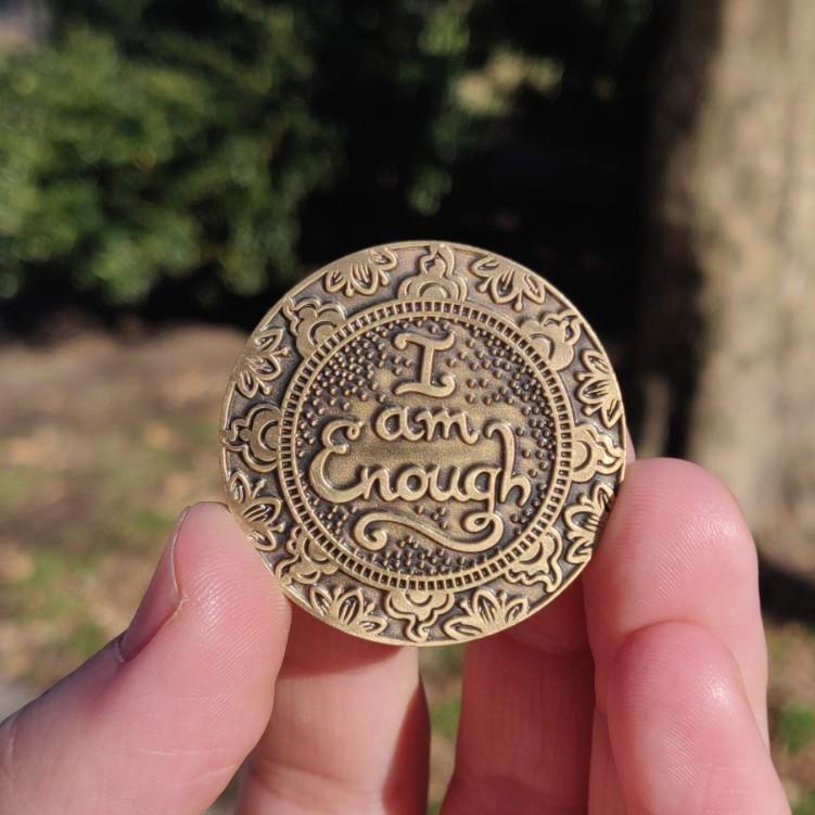 I Am Enough Mantra Medallion