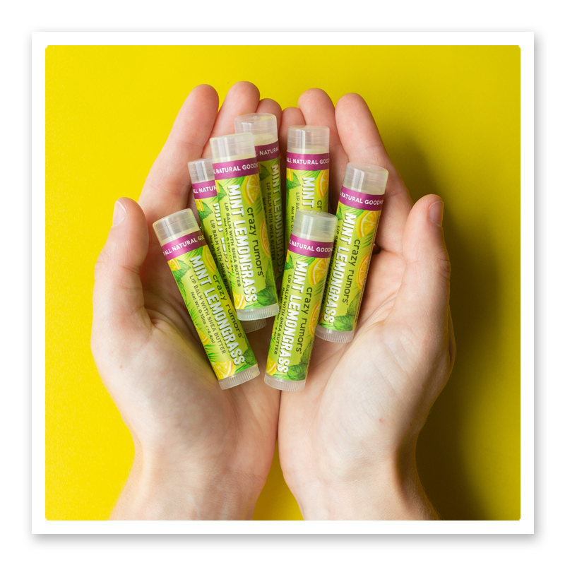 Mint Lemongrass Lip Balm - 100% Natural + Vegan