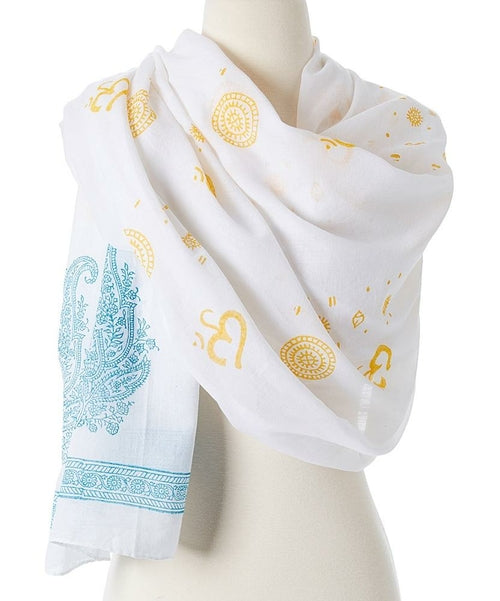 OM Shanti Meditation Yoga Prayer Shawl