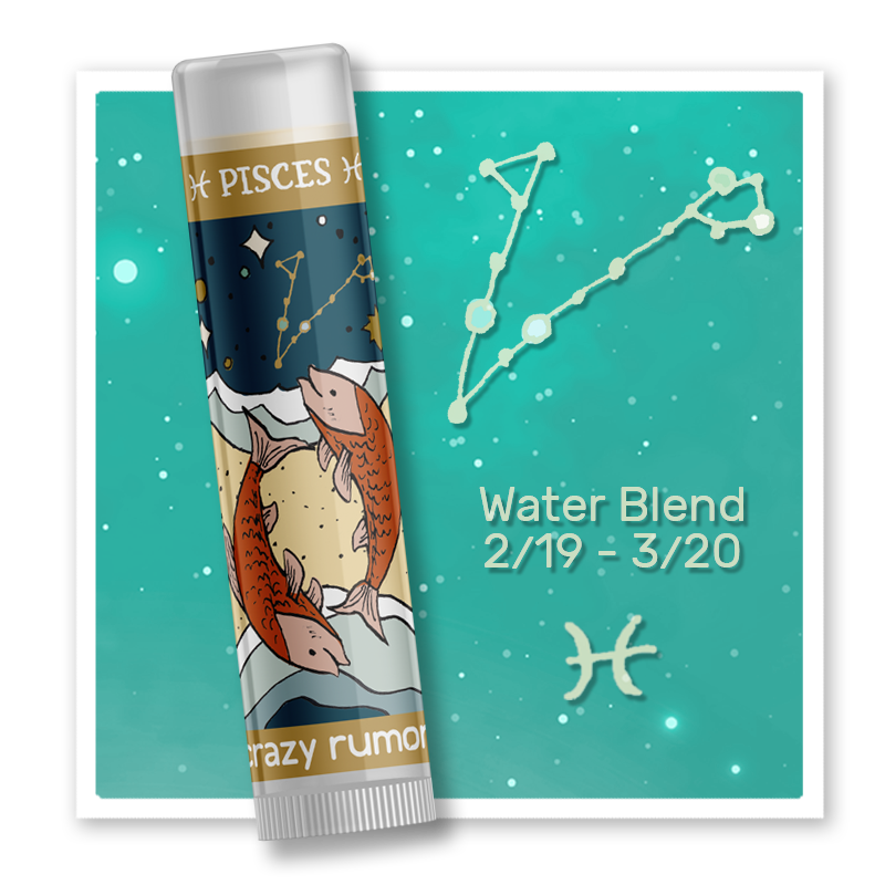 Pisces Lip Balm - Zodiac - Constellation - 100% Natural + Vegan