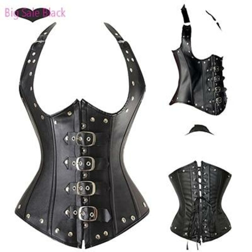 Miss Moly Steampunk Corset - Gothic Bustier Boned Overbust Dress