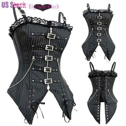 Miss Moly Steampunk Corset - Gothic Bustier Boned Overbust Dress