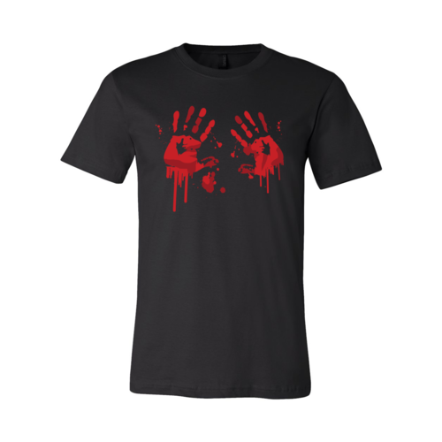 Bloody Hand Prints Unisex T-shirt