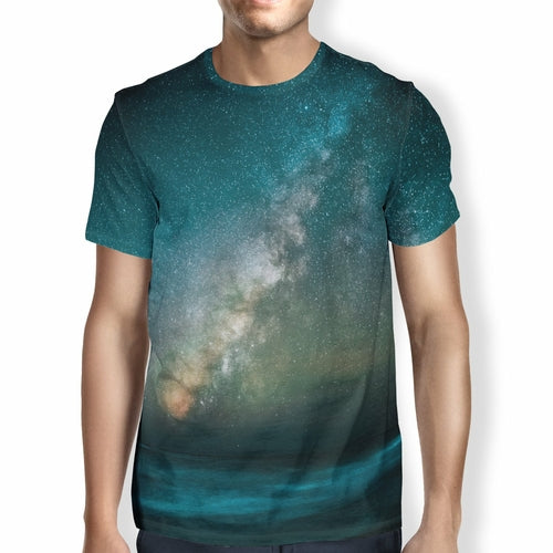 Ocean Space Men’s T-Shirt - 2XL / Blue - Men’s Clothing