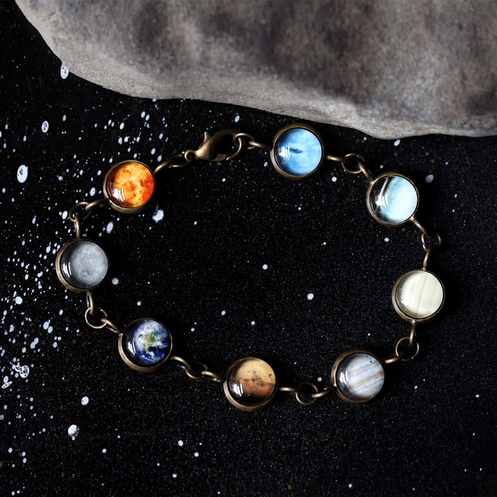 Solar System Galaxy Bracelet - Milky Way, Planets