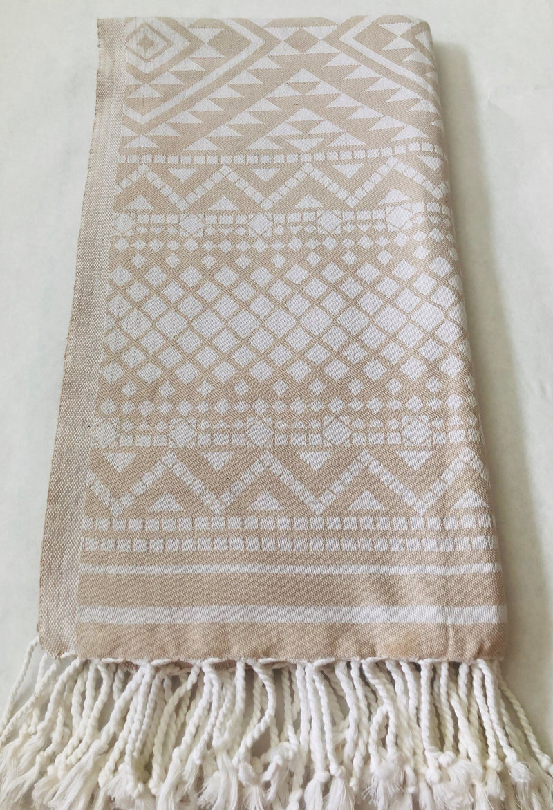 Bohemian Beige Smart Towel- 100% Natural Cotton