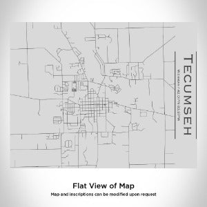 Tecumseh - Michigan Map Bottle with Bamboo Top