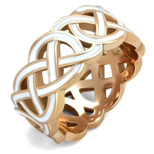 Celtic Knot Rose Gold (Ion Plating) Stainless Steel Ring