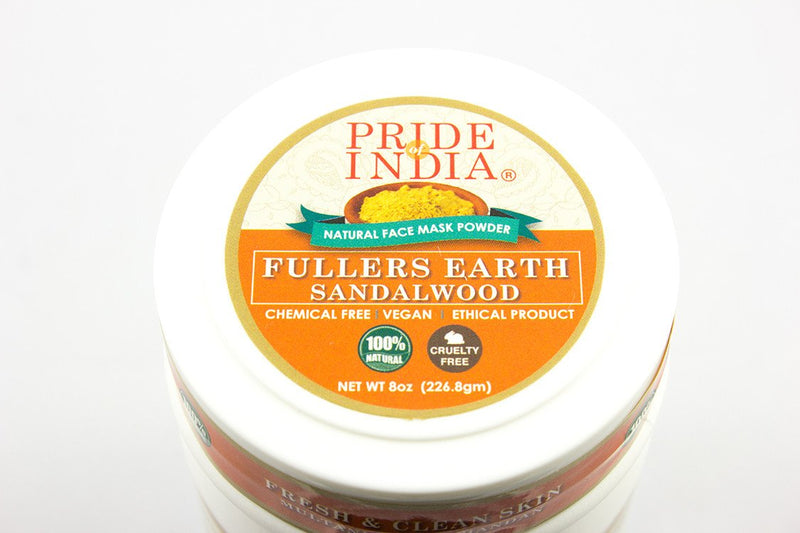Fuller's Earth Deep Cleansing Clay Powder w/ Sandalwood, Half Pound